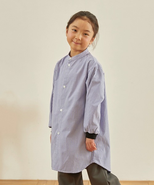 undeny.（アンディニ－）の「アンディニー ストライプチュニックシャツ（シャツ/ブラウス・キッズ・ブラック/ブルー・XL/L）」の2枚目の写真