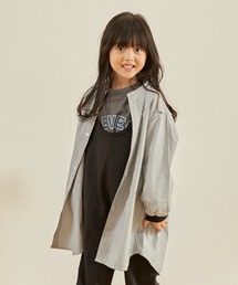 アンディニー ストライプチュニックシャツ