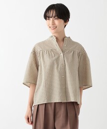 Afternoon Tea | チェックケープフリルブラウス(シャツ/ブラウス)
