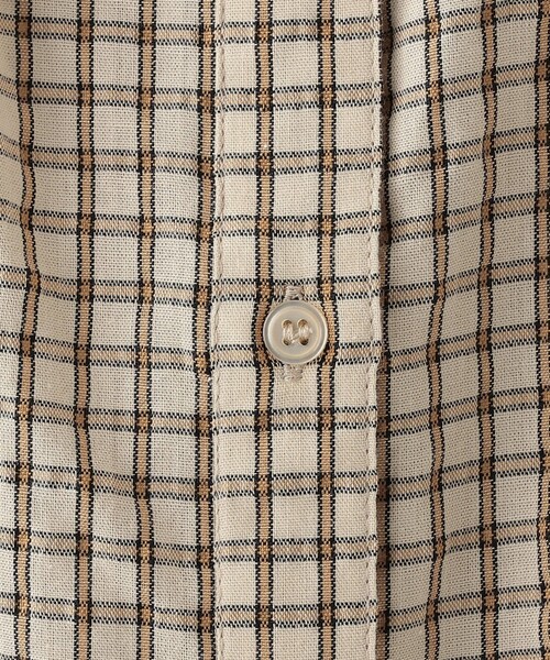 Afternoon Tea（アフタヌーンティー）の「チェックケープフリルブラウス（シャツ/ブラウス・レディース・ベージュ・MEDIUM）」の6枚目の写真