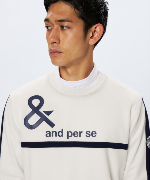 and per se（アンパスィ）の「ウインドシャッター防風スニードジャック（メンズ）（ニット/セーター・メンズ・ネイビー/ピンク/ホワイト・LL/L/M）」の10枚目の写真
