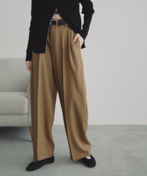 ツータックワイドスラックスパンツ / セットアップ対応 / サイズ展開