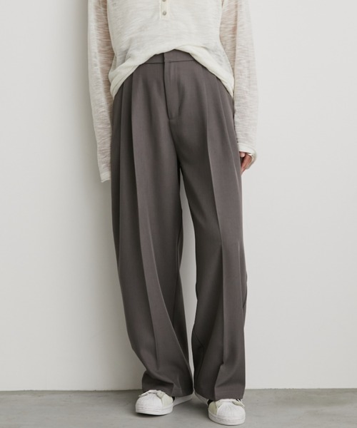 ツータックワイドスラックスパンツ / セットアップ対応 / サイズ展開