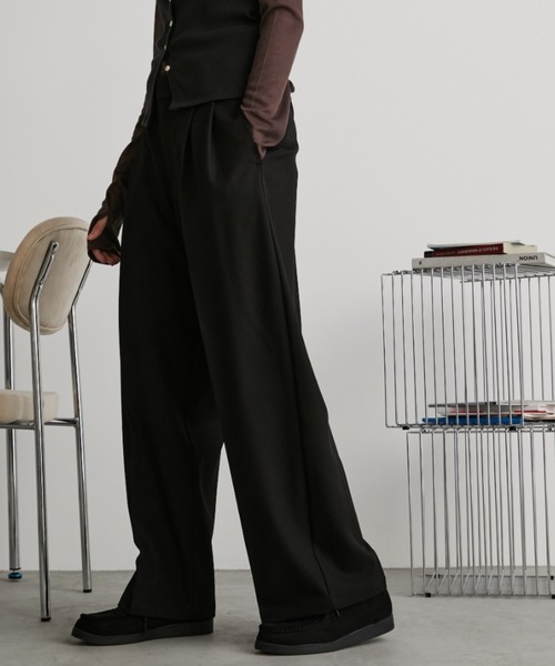 セール】ツータックワイドスラックスパンツ / セットアップ対応