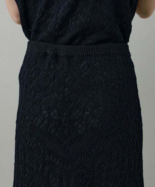 INED(イネド)の「レース柄ニットスカート【セットアップ対応】(スカート・レディース・ブラック・9号)」の11枚目の写真