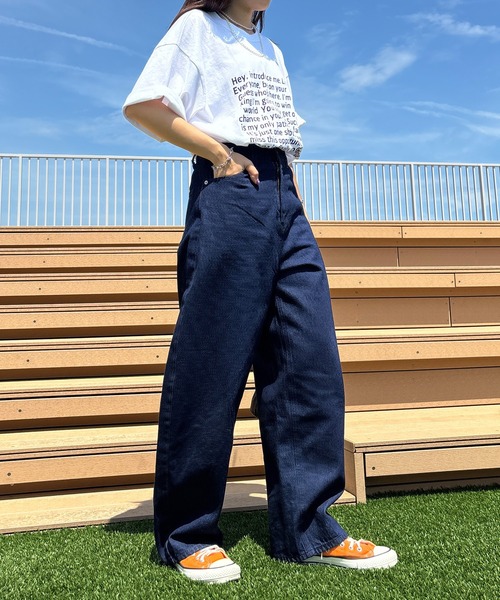 ISOOK（アイスー）の「コクーンデニムパンツ / バレルパンツ ジーンズ ジーパン ハイウエスト ブラック ダークブラック ブルー 青 黒 ZOZOTOWN限定（デニムパンツ・レディース・ブルー/ダークブラック/ブラック・マルチサイズ）」の22枚目の写真