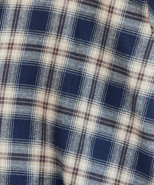 FREAK'S STORE（フリークスストア）の「限定展開　ネル チェック ビックシャツ（シャツ/ブラウス・レディース・ベージュ/レッド/ネイビー/サックスブルー/グレー・ﾌﾘ-）」の22枚目の写真