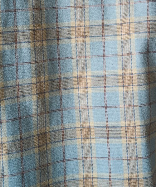 FREAK'S STORE（フリークスストア）の「限定展開　ネル チェック ビックシャツ（シャツ/ブラウス・レディース・ベージュ/レッド/ネイビー/サックスブルー/グレー・ﾌﾘ-）」の13枚目の写真