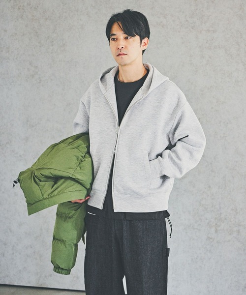 BAYFLOW（ベイフロー）の「ビッグクッションダブルZIPパーカー（パーカー・メンズ・グレー/ライトグレー・FREE）」の2枚目の写真