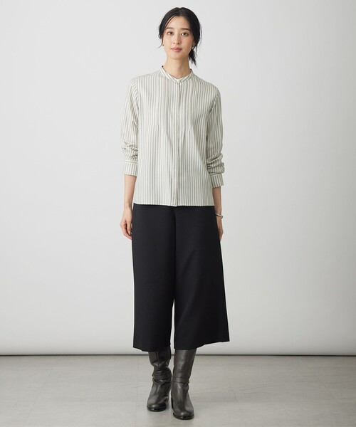 J.PRESS Ladies(J.プレス レディス)の「サイロチェック ストライプ ブラウス(シャツ/ブラウス・レディース・ネイビー系3/ブラウン系3/ブルー系1・S/XS)」の22枚目の写真