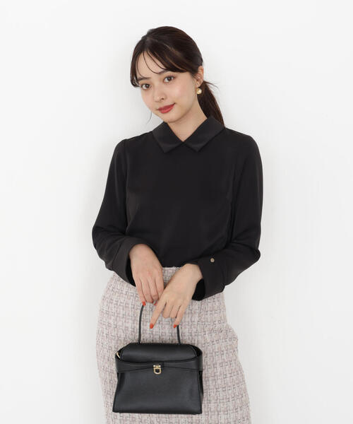 PROPORTION BODY DRESSING(プロポーションボディドレッシング)の「<ウォッシャブル>ちびカラーブラウス / 1215210907(シャツ/ブラウス・レディース・ブラック/ピンク/ホワイト・FREE)」の3枚目の写真