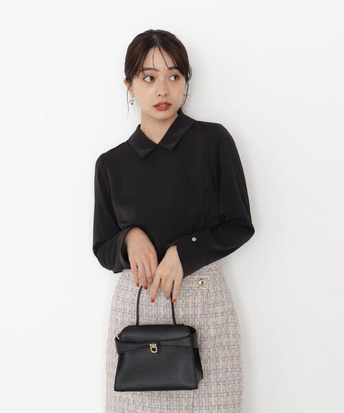 PROPORTION BODY DRESSING(プロポーションボディドレッシング)の「<ウォッシャブル>ちびカラーブラウス / 1215210907(シャツ/ブラウス・レディース・ブラック/ピンク/ホワイト・FREE)」の7枚目の写真