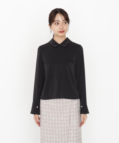 PROPORTION BODY DRESSING(プロポーションボディドレッシング)の「<ウォッシャブル>ちびカラーブラウス / 1215210907(シャツ/ブラウス・レディース・ブラック/ピンク/ホワイト・FREE)」の9枚目の写真