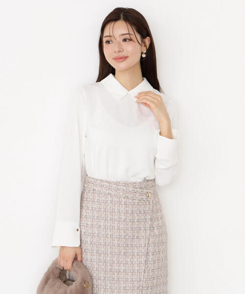 PROPORTION BODY DRESSING(プロポーションボディドレッシング)の「<ウォッシャブル>ちびカラーブラウス / 1215210907(シャツ/ブラウス・レディース・ブラック/ピンク/ホワイト・FREE)」の19枚目の写真