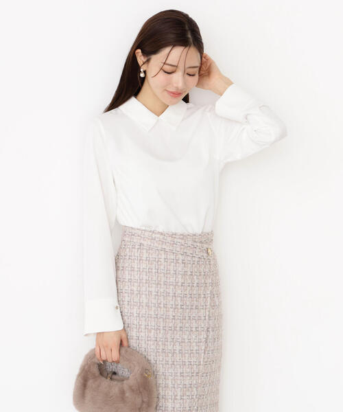 PROPORTION BODY DRESSING(プロポーションボディドレッシング)の「<ウォッシャブル>ちびカラーブラウス / 1215210907(シャツ/ブラウス・レディース・ブラック/ピンク/ホワイト・FREE)」の22枚目の写真