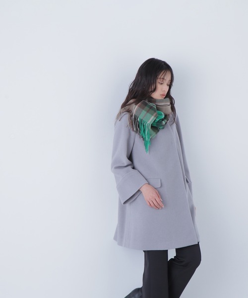 【NATURAL BEAUTY BASIC】ウールノーカラーコート【試着のみ】 NATURAL BEAUTY BASIC】ウールノーカラーコート【試着のみ】