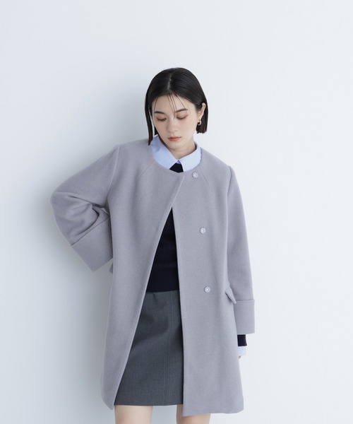 ◇ノーカラーミドルコート（ノーカラーコート）｜NATURAL BEAUTY