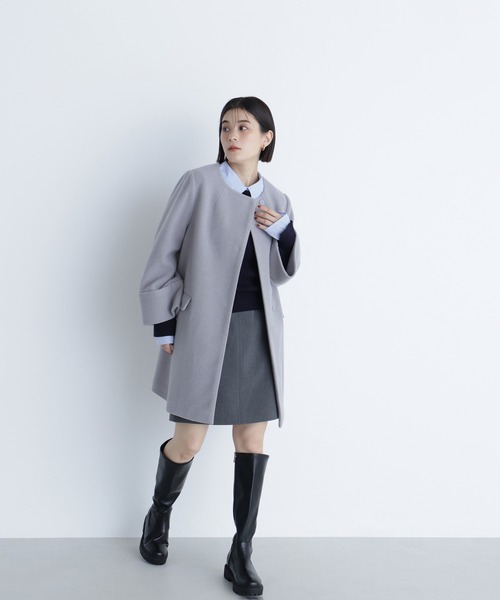◇ノーカラーミドルコート（ノーカラーコート）｜NATURAL BEAUTY BASIC