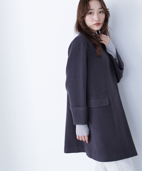 ◇ノーカラーミドルコート（ノーカラーコート）｜NATURAL BEAUTY BASIC