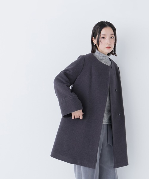 ◇ノーカラーミドルコート（ノーカラーコート）｜NATURAL BEAUTY BASIC
