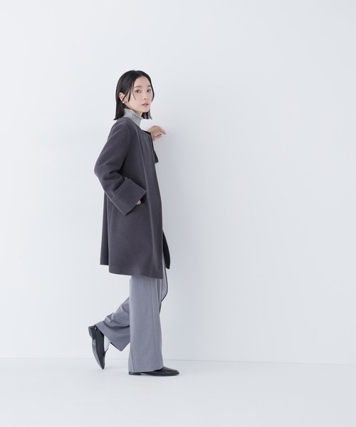 セール】◇ノーカラーミドルコート（ノーカラーコート）｜NATURAL