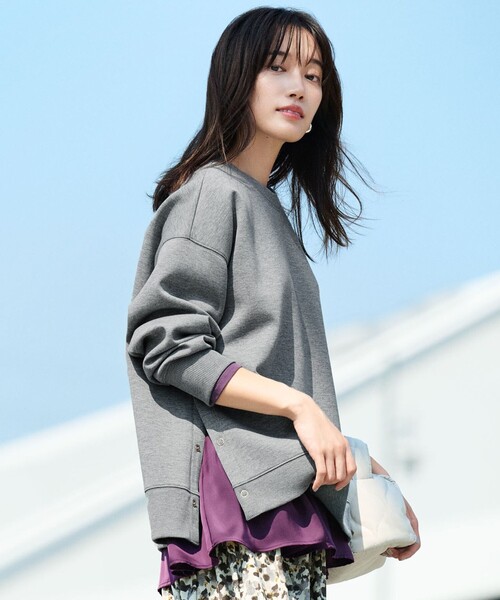 セール】【WEB限定】サテンコンビペプラムカットソー（Tシャツ