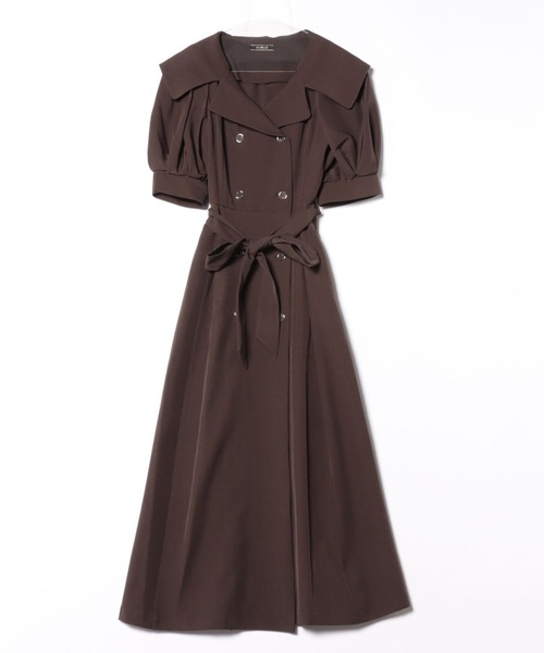 SWINGLE（スウィングル）の「トレンチディテールハーフスリーブワンピース（ワンピース・レディース・ダークブラウン/ベージュ/ボルドー・FREE）」の13枚目の写真