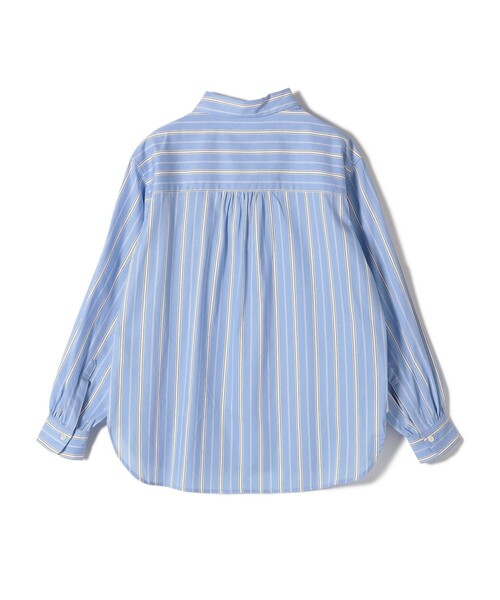 SHIPS(シップス)の「SHIPS Primary Navy Label:〈手洗い可能〉SOMELOS ストライプ シャツ(シャツ/ブラウス・レディース・ライトブルー・38/36)」の2枚目の写真