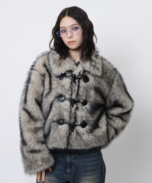 セール】ファーダッフルショートコート（ダッフルコート）｜SPIRALGIRL