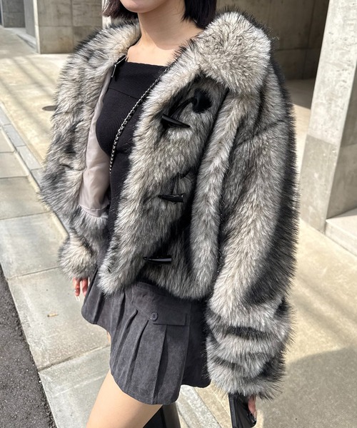 セール】ファーダッフルショートコート（ダッフルコート）｜SPIRALGIRL