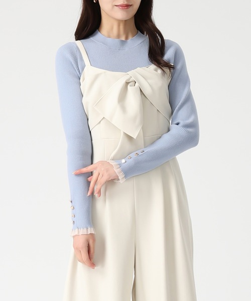 Me roir リボンモチーフコンビネゾン リボンモチーフコンビネゾン - Me roir(ミーロワール)のワンピース