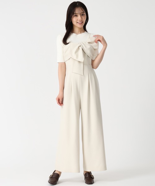 31 Sons de mode（トランテアン　ソン　ドゥ　モード）の「リボンモチーフコンビネゾン（サロペット/オーバーオール・レディース・グレー/アイボリー/ブラック・M/S）」の14枚目の写真