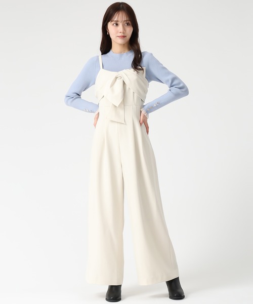 セール】2025秋冬新作 リボンモチーフコンビネゾン（サロペット