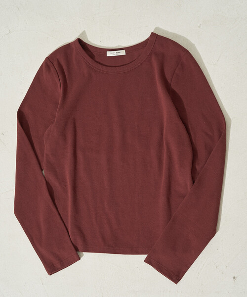 FREAK'S STORE（フリークスストア）の「限定展開　ヘビーウェイト ロングスリーブ Tシャツ（Tシャツ/カットソー・レディース・オフホワイト/ブラック/ブラウン/ワイン/ネイビー・MEDIUM/SMALL/LARGE）」の15枚目の写真