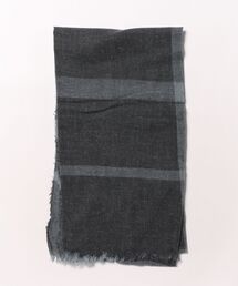 ウール混チェック柄エアリーストール