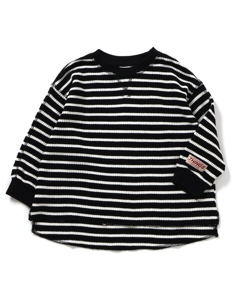 BREEZE(ブリーズ)の「【ジュニア対応】配色ステッチビッグシルエットワッフルTシャツ(Tシャツ/カットソー・キッズ・レインボー/グリーン/ブラウン/その他2/グレー・110/140/150/80/90/120/100/130)」の5枚目の写真