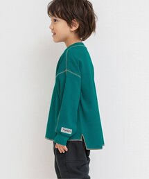 BREEZE | 【ジュニア対応】配色ステッチビッグシルエットワッフルTシャツ(Tシャツ/カットソー)