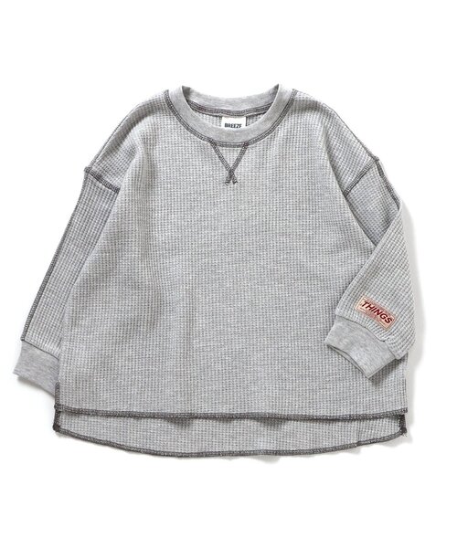 BREEZE(ブリーズ)の「【ジュニア対応】配色ステッチビッグシルエットワッフルTシャツ(Tシャツ/カットソー・キッズ・レインボー/グリーン/ブラウン/その他2/グレー・110/140/150/80/90/120/100/130)」の10枚目の写真