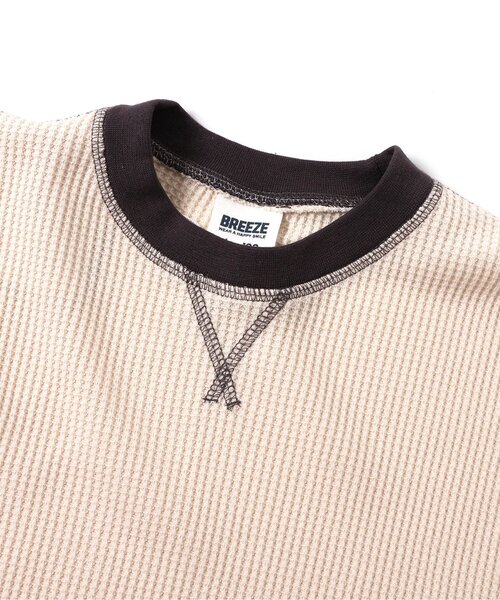 BREEZE(ブリーズ)の「【ジュニア対応】配色ステッチビッグシルエットワッフルTシャツ(Tシャツ/カットソー・キッズ・レインボー/グリーン/ブラウン/その他2/グレー・110/140/150/80/90/120/100/130)」の19枚目の写真