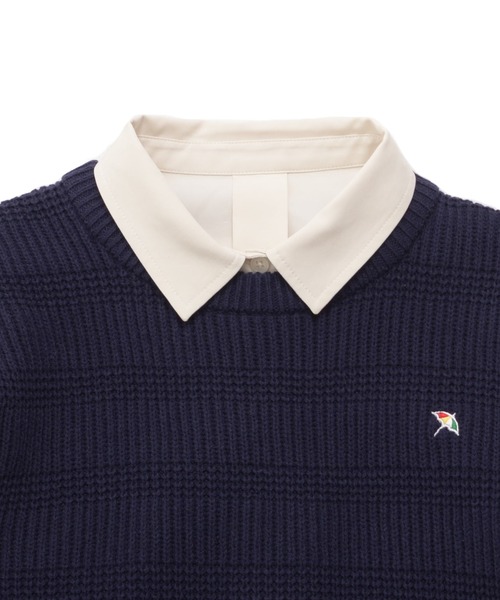 Arnold Palmer(アーノルドパーマー)の「ニットベスト + シャツチュニック レイヤードセット(アンサンブル・レディース・グレー/アイボリー/ネイビー・L/M/S)」の13枚目の写真