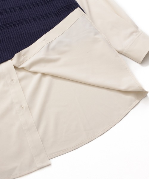 Arnold Palmer(アーノルドパーマー)の「ニットベスト + シャツチュニック レイヤードセット(アンサンブル・レディース・グレー/アイボリー/ネイビー・L/M/S)」の15枚目の写真