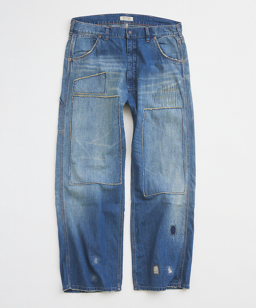 JOURNAL STANDARD relume（ジャーナルスタンダード　レリューム）の「＜Relume Jeans＞リメイク ライトオンス デニムペインターパンツ（デニムパンツ・メンズ・ネイビー/ブルー系その他・MEDIUM/LARGE）」の2枚目の写真