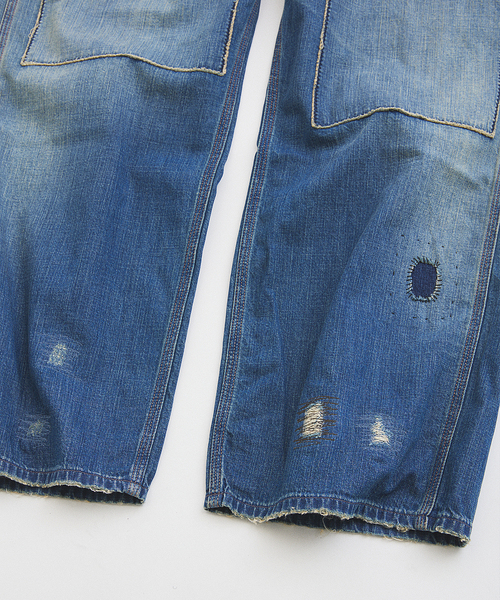 JOURNAL STANDARD relume（ジャーナルスタンダード　レリューム）の「＜Relume Jeans＞リメイク ライトオンス デニムペインターパンツ（デニムパンツ・メンズ・ネイビー/ブルー系その他・MEDIUM/LARGE）」の6枚目の写真