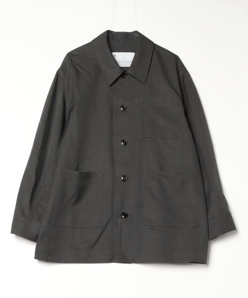 VOAAOV（ヴォアーブ）の「【VOAAOV】 ROUTINE Oversize Shirt（シャツ/ブラウス・メンズ・ブラック/グレイッシュベージュ/チャコールグレー/キャメル・1/2/0）」の2枚目の写真