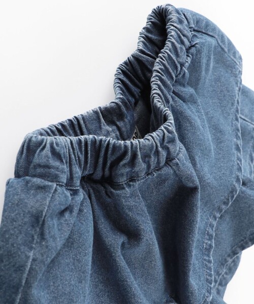 DRC branshes（ディーアールシーブランシェス）の「【WEB限定/DRC】デニムフリルスカパン（デニムパンツ・キッズ・ネイビー/ブルー・110/120/130/150/100/140）」の3枚目の写真