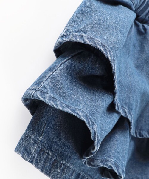 DRC branshes（ディーアールシーブランシェス）の「【WEB限定/DRC】デニムフリルスカパン（デニムパンツ・キッズ・ネイビー/ブルー・110/120/130/150/100/140）」の6枚目の写真