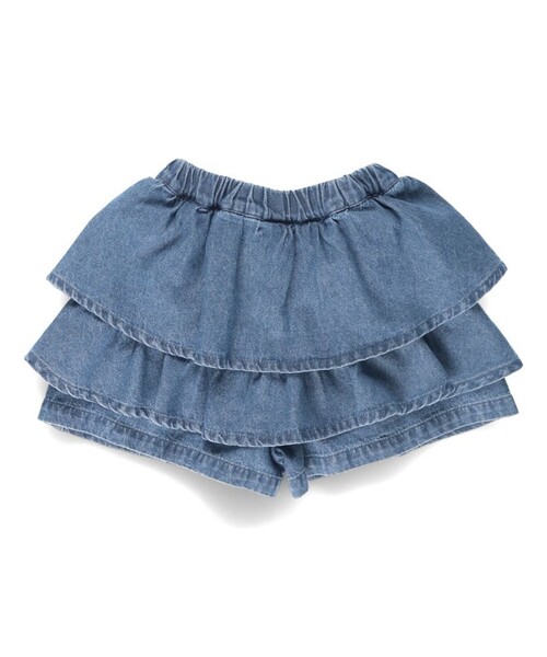 DRC branshes（ディーアールシーブランシェス）の「【WEB限定/DRC】デニムフリルスカパン（デニムパンツ・キッズ・ネイビー/ブルー・110/120/130/150/100/140）」の8枚目の写真