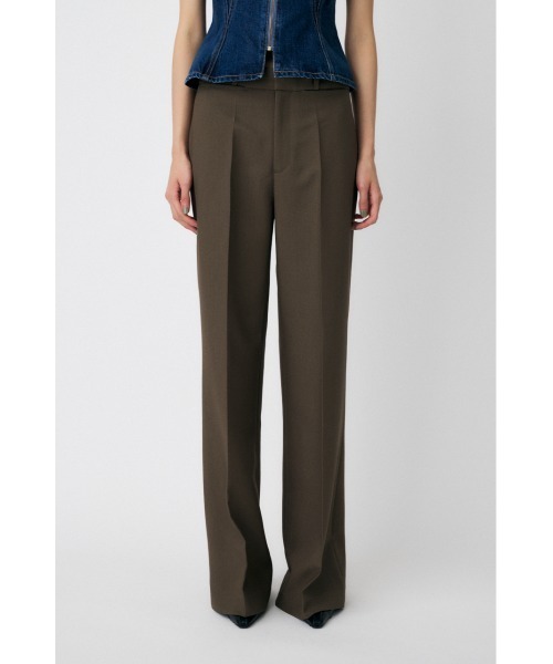 MOUSSY（マウジー）の「CENTER PRESS FLARE トラウザー（その他パンツ・レディース・ダークネイビー/ブラウン・2/1）」の6枚目の写真