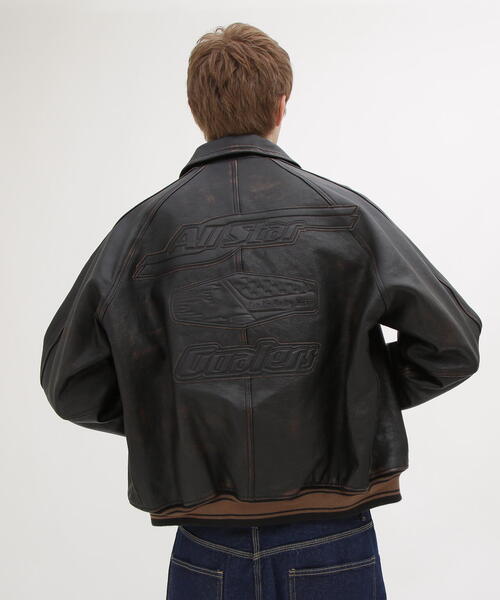 極美品 AVIREX ゴーラーズ レザージャケット 75周年記念 黒 2XL相当 極美品 AVIREX ゴーラーズ レザージャケット 75周年記念 黒 2XL