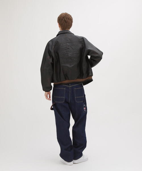 VARISTY LEATHER 'GOALERS' VINTAGE BLACK / バーシティ レザー